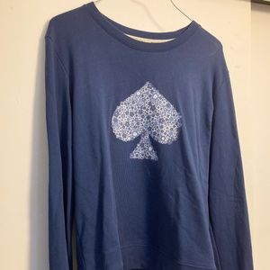 kate spade Blue Logo Sweatshirt, Size M